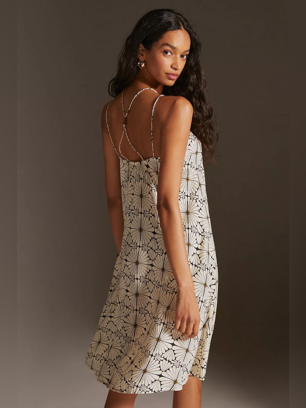 Parrot Paints for Anthropologie Kenzie Beaded Mini Dress in black white MP - Picture 2 of 11